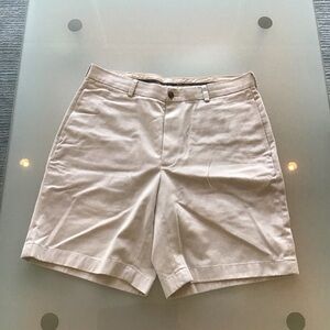Brooks Brothers Tan Beige Cotton Chino Shorts 34 8.5" inseam Classic Preppy